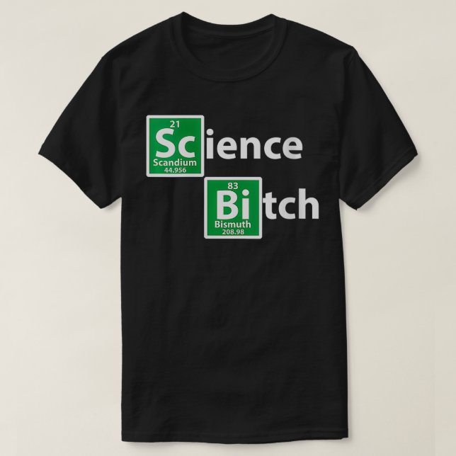 Camiseta Womens Science Engraçado Periódico Elemento Cientí (Frente do Design)