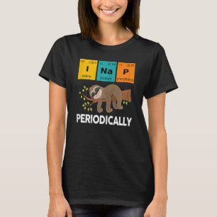 Camiseta Womens Science I Nap Periodicamente Sloth STEM Tea