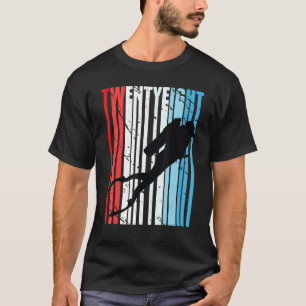 Camiseta Womens Scuba Mergulhando 28.º Aniversário mergulha