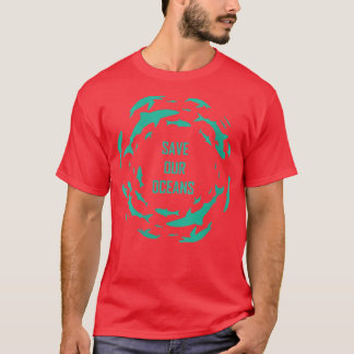 Camiseta Womens SharkSAVE OUR OCEANS SHARKS Scuba Diver Gif