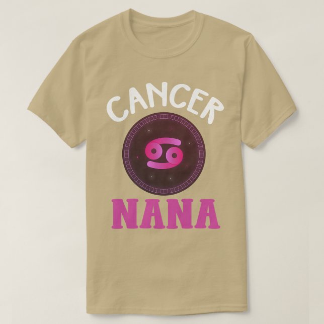 Camiseta Womens Sinal Zodíaco Cancer Nana Horoscope Astrolo (Frente do Design)