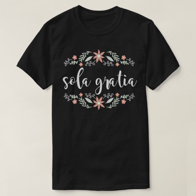 Camiseta Womens Sola Gratia Floral (Frente do Design)