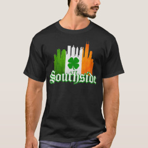 Camiseta Womens Southside Irish Pride Chicago Sky Line Wind