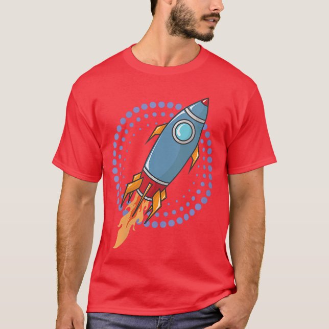 Camiseta Womens Space Rocket Space Ship Comic Missile VNeck (Frente)