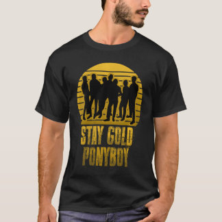 Camiseta Womens Stay Gold Ponyboy Vintage VNeck retro