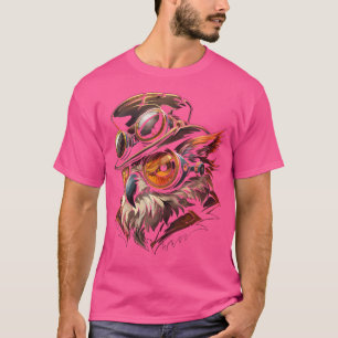 Camiseta Womens Steam Punk Owl Steampunk Art