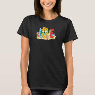 Camiseta Womens Summer Love Lalalife Lala Love Beach Vacati