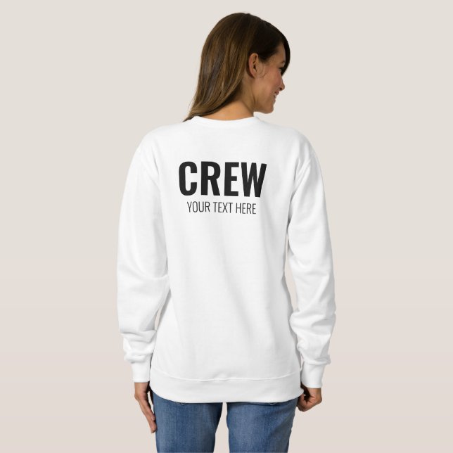 Camiseta Womens Sweatshirts Funcionarios de Tripulação Adic (Parte Traseira Completa)