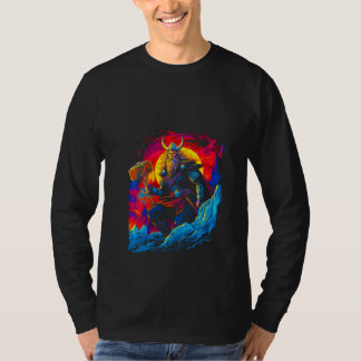Camiseta Womens Thorr Mjolnir God Thunder Lightning Norse M