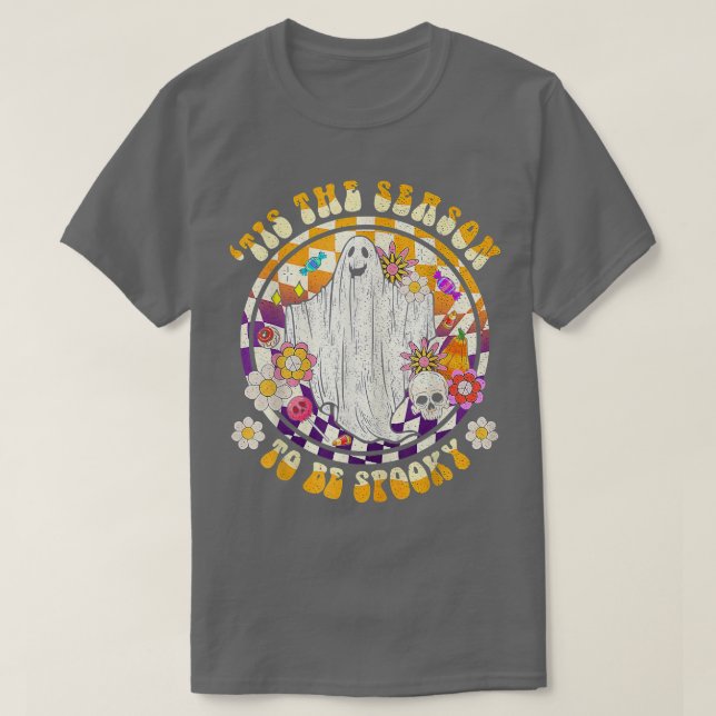 Camiseta Womens Tis The Season To Be Spooky Halloween Pumpk (Frente do Design)