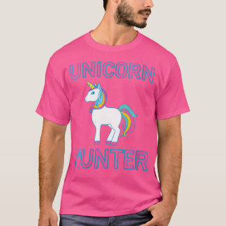 Camiseta Womens Unicorn Hunter Rainbow Myth Fairytale Unico