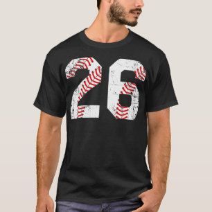 Camiseta Womens Vintage Baseball 26 Jersey Número VNeck