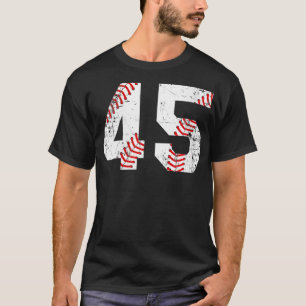Camiseta Womens Vintage Baseball 45 Jersey Número VNeck