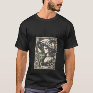 Camiseta Womens Vintage Funny The Salty Witch Tarot Card Co