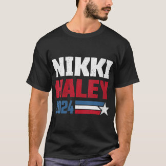 Camiseta Womens Vintage Nikki Haley 2024 Pelo Presidente