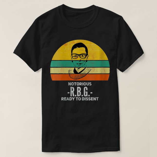 Camiseta Womens Vintage RBG Ruth Bader Ginsburg P (Frente do Design)