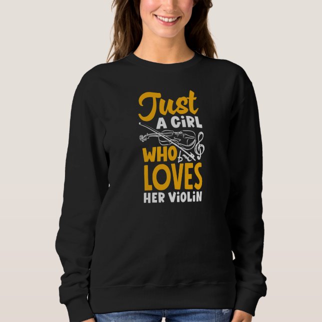 Camiseta Womens Viola Violinist Just A Girl Who Loves Her V (Frente)