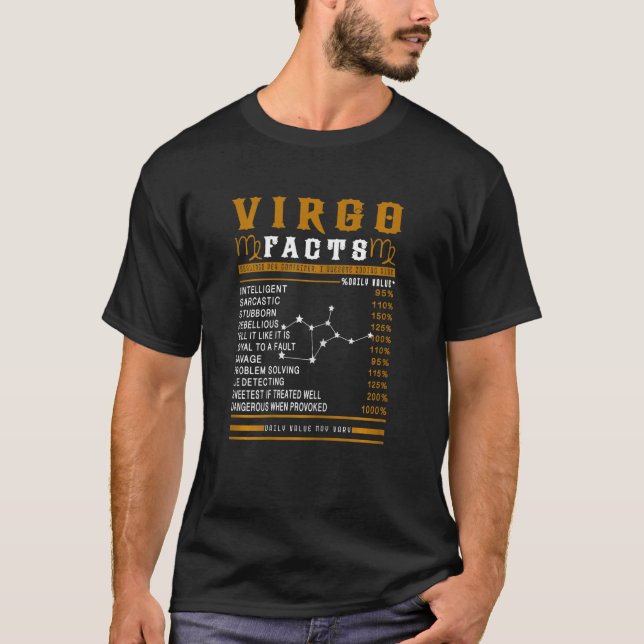 Camiseta Womens Virgo Facts Zodiac Sign  Birthday Born July (Frente)