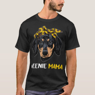 Camiseta Womens Weenie Mama Doxie Mãe Cão Dachshund Amantes