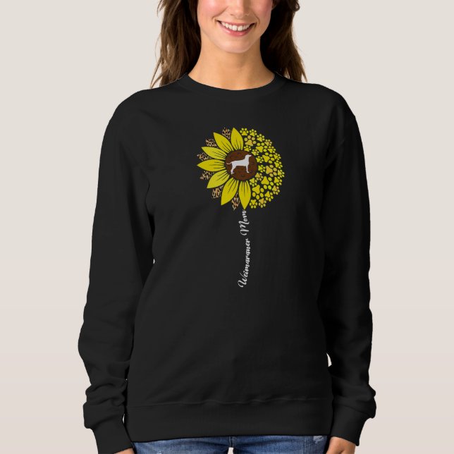 Camiseta Womens Weimaraner Mom For Women Sunflower Weimaran (Frente)