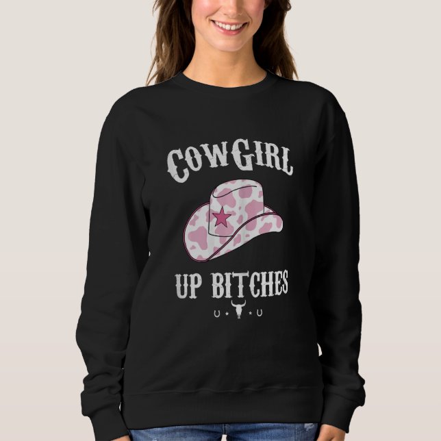 Camiseta Womens Western Cowgirl Yeehaw Hippie Boho Cow Bull (Frente)