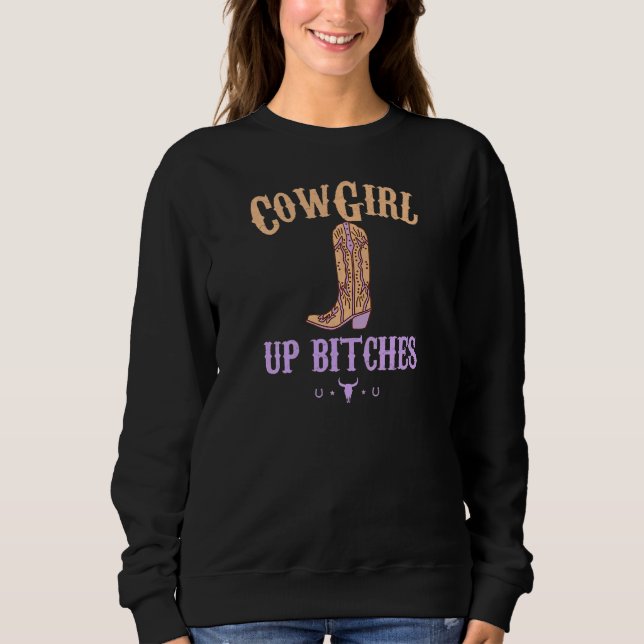 Camiseta Womens Western Cowgirl Yeehaw Hippie Boho Cow Bull (Frente)