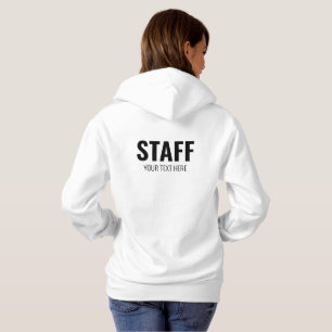 Camiseta Womens White Hoodie Funcionarios Tripulação Adicio