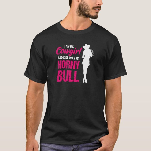 Camiseta Womens Wild West Rodeo Bull Garçola Andante (Frente)