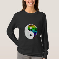 Womens Yin e Yang Símbolo de Paz Sinalização de Am