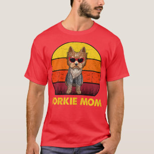 Camiseta Womens Yorkie Mama Retro Vintage Yorkshire Terrier