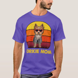Camiseta Womens Yorkie Mama Retro Vintage Yorkshire Terrier