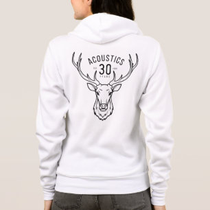 Camiseta WOMENS Zip Hoodie Dispara na frente +Stag 30