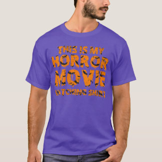 Camiseta Womenshis É Meu Filme de Terror Assistindo ao Hall