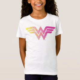 Camiseta Wonder Woman Yellow-Pink Halftone Gradient Logo