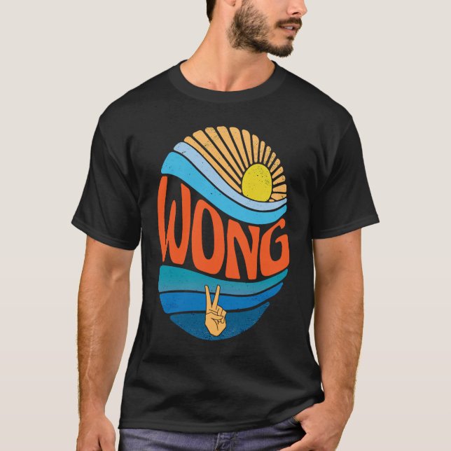 Camiseta Wong Vintage Sunset Wong Groovy Tie Dye (Frente)