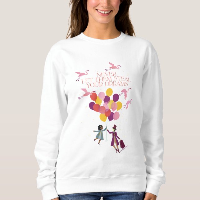 Camiseta Wonka "Nunca Deixe Que Roubem Seus Sonhos" (Frente)