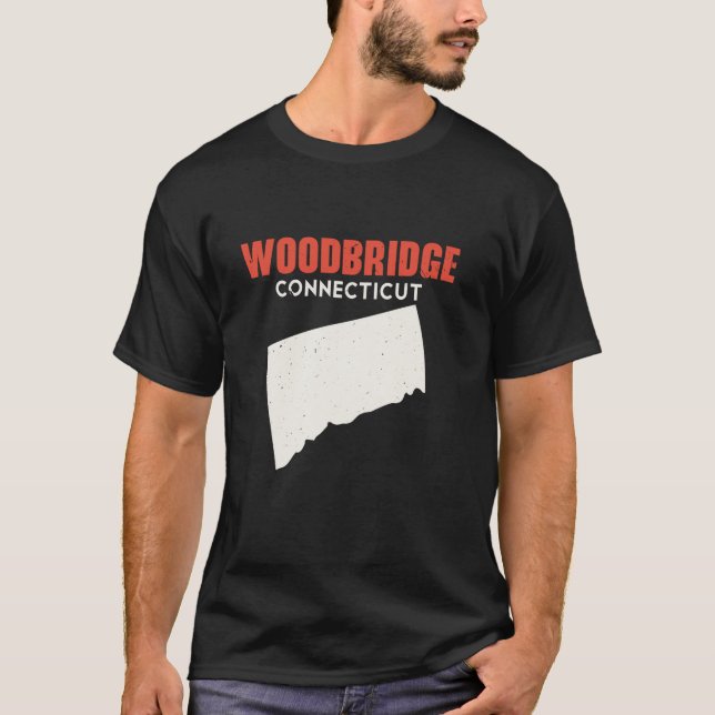 Camiseta Woodbridge Connecticut EUA State America Viagem Co (Frente)