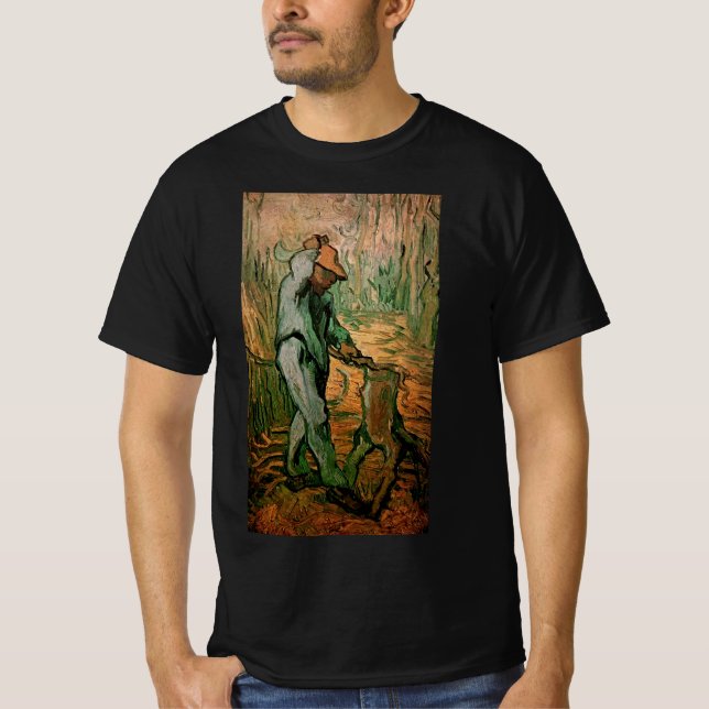 Camiseta Woodcutter (após Millet), por Vincent van Gogh (Frente)