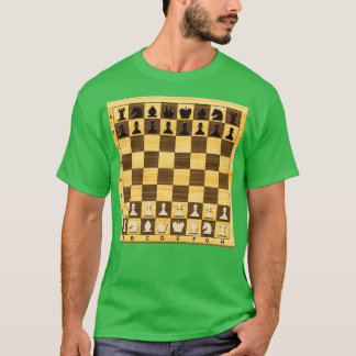 Camiseta Wooden Chess board with figures