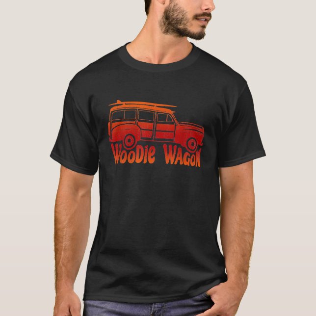 Camiseta Woodie Wagon Vintage Legal Clássico, Tchau (Frente)