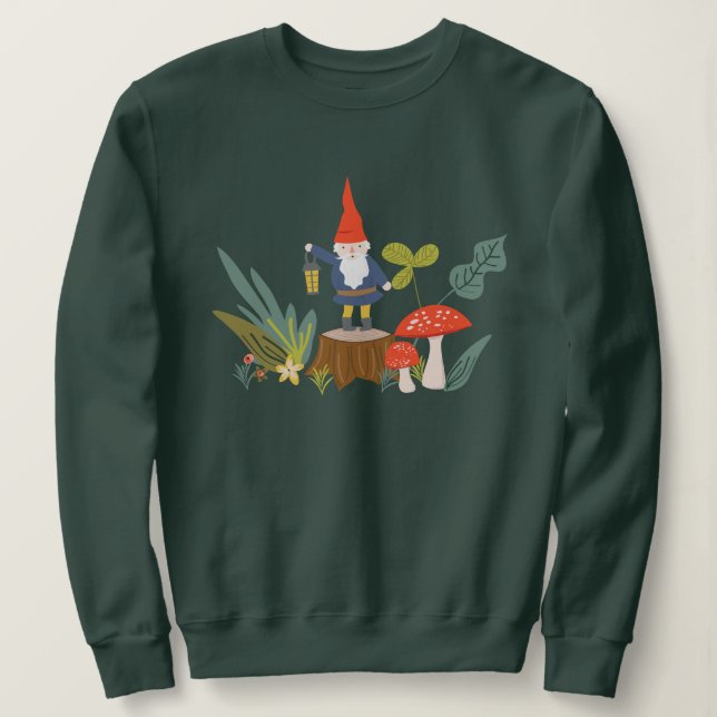 Camiseta Woodland Gnome e Mushroom (Frente do Design)