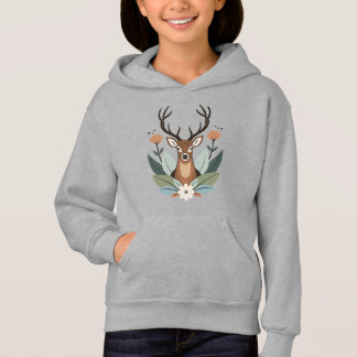 Camiseta Woodland Harmony – Boho Deer Botanical Illustratio