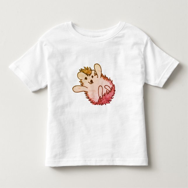 Camiseta Woodland Red Orange Happy Cuz Hedgehog (Frente)