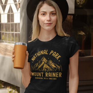 Camiseta Woodland Scenery of Mount Rainier National Park