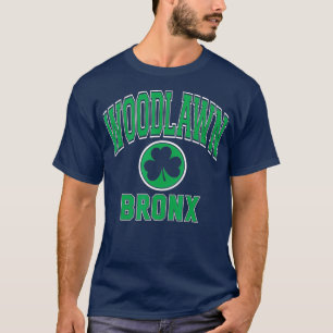 Camiseta Woodlawn Bronx NY Estilo Varsity Shamrock Verde