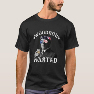 Camiseta Woodrow Wast Bebendo Patriótico Presidente Woodro