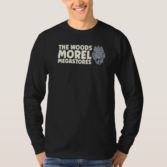 Camiseta Woods Morel Megastores Mushroom Mycology Fungi (Frente)