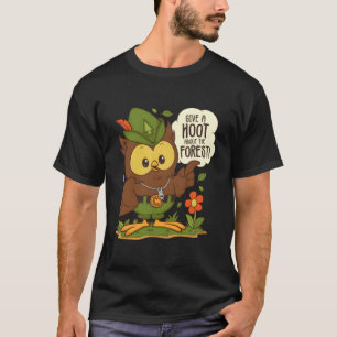 Camiseta Woodsy Coruja Dar Um Olhar Sobre O Dia Da Floresta