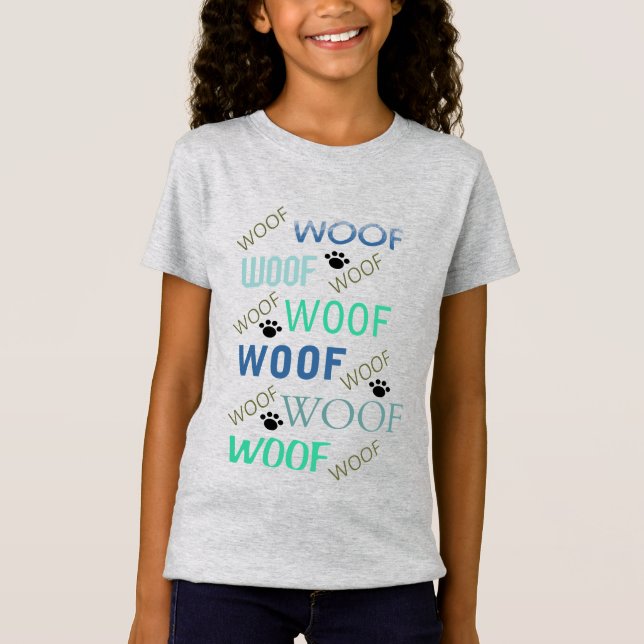 Camiseta WOOF Com Garotas-De-patas (Frente)