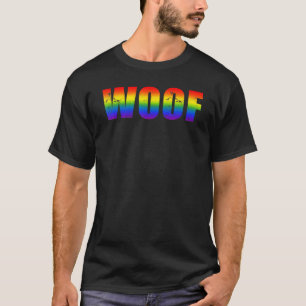 Camiseta Woof Rainbow Flag Gay Bear Pride